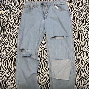 Distressed jeans